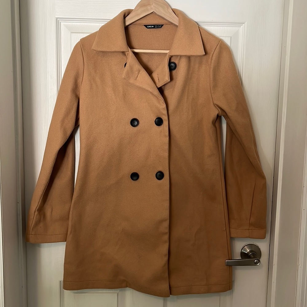SHEIN Trench Button Coat XS